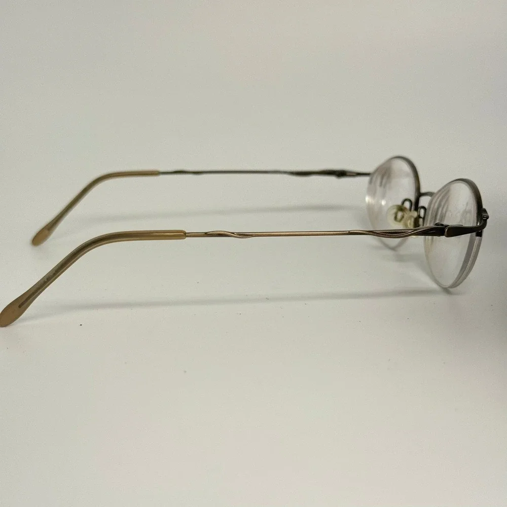 Sophia Loren M125C Zyloware Bronze Oval Semi Rimless Eyeglass Frames 50-18-140